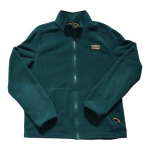 LL Bean Mountain Classic Zip-Up Fleece Jacket, Mens Large, Dark Green #504674